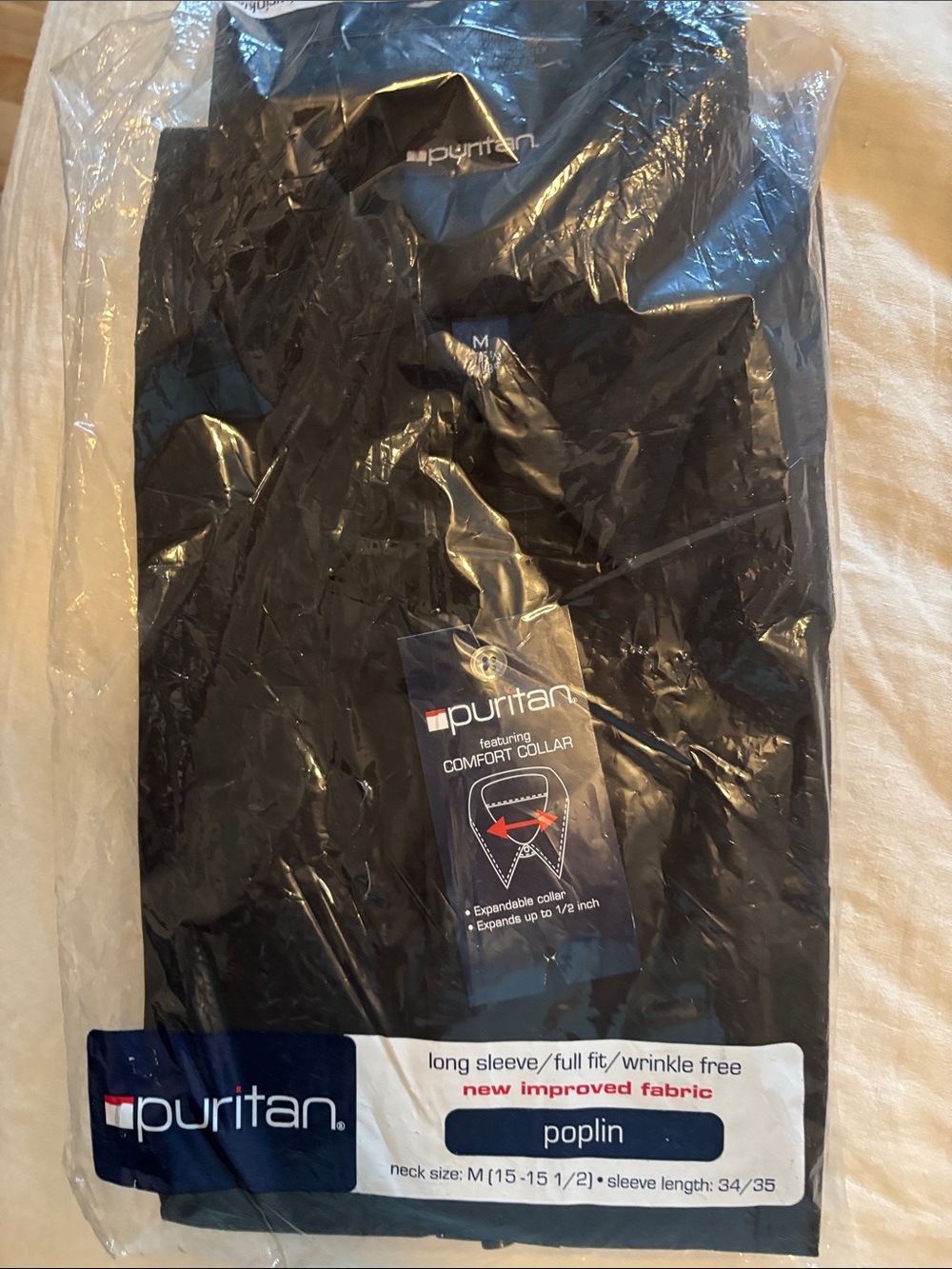 Puritan Black Poplin Men's Dress Shirt